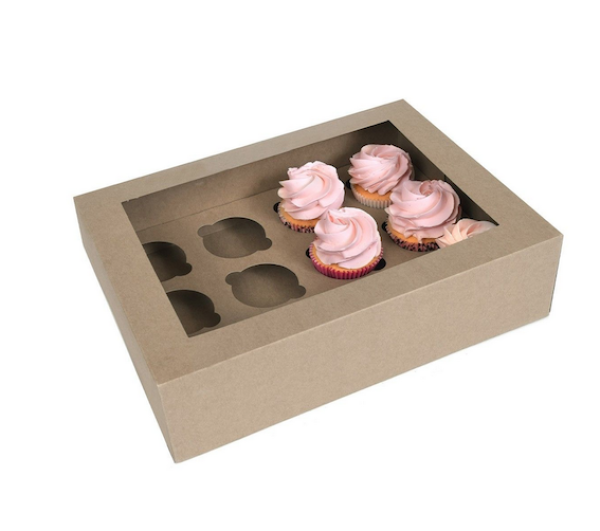 Cupcake Box Kraft für 12 Cupcakes